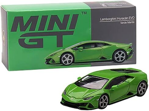Truescale Miniatures Lambo Huracan EVO Verde Mantis Green Metallic إصدار محدود إلى 4200 قطعة في جميع أنحاء العالم 1/64 نموذج سيارة مصبوبة من True Scale Miniatures MGT00328 in Kuwait