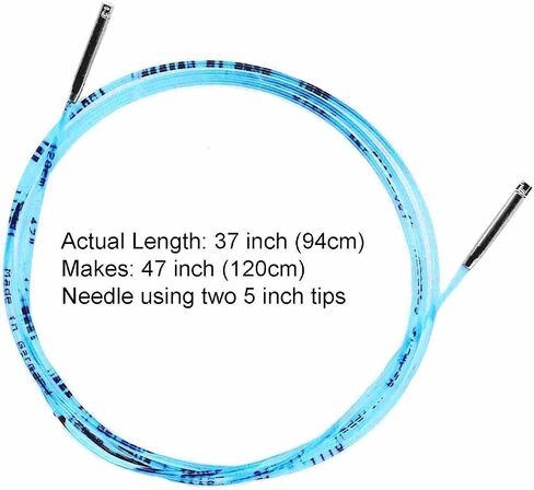 addi Click Interchangeable Cord for 5 inch (Standard) Turbo, Rocket and Rocket 2 Squared Circular Tips Actual 30 inch (76cm) Makes 40 inch (100cm) Needle with 10 Colorful Stitch Markers in Saudi Arabia