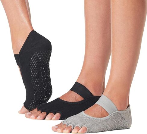 toesox Grip Pilates Barre Socks – Non-Slip Mia Half Toe for Yoga & Ballet in Saudi Arabia