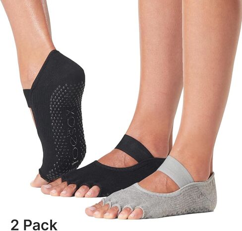 toesox Grip Pilates Barre Socks – Non-Slip Mia Half Toe for Yoga & Ballet in Saudi Arabia
