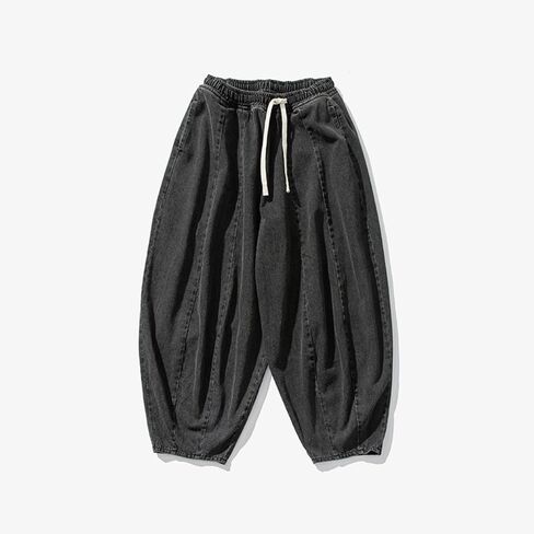 Nutirangee Men's Loose Fit Baggy Jeans Harem Casual Streetwear Wide Leg Hip Hop Oversized Denim Pants in Saudi Arabia