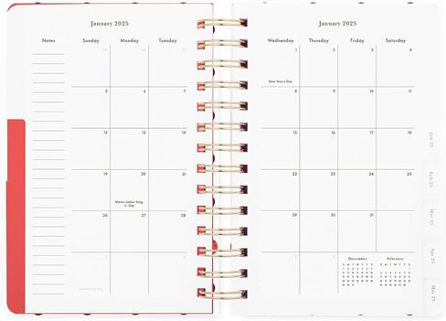 Kate Spade New York Medium 12 Month 2025 Planner Monthly and Weekly Spreads, Sticker Sheel, Note Pages, Pocket and Hardcover (Ladybug Dot) in Saudi Arabia