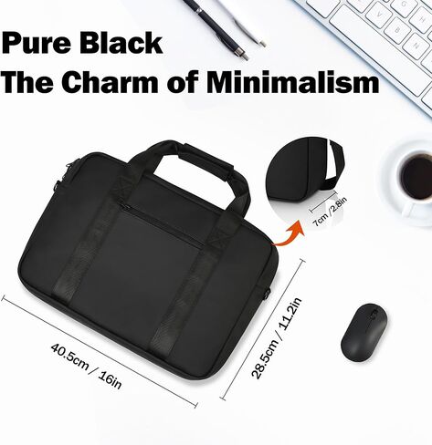 ELEZAY PU Leather Laptop Messenger Bag - Water-Resistant, Fits 15.6-inch Laptops, Ideal for Business Travel in Kuwait