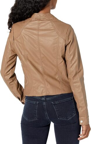 سترة JOUJOU النسائية من الجلد النباتي، ملابس أنيقة، أزياء فاخرة in Kuwait