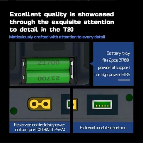ترقية الطائر T-20 T20 V2 ELRS 2.4 جيجا هرتز كامل الحجم راديو EdgeTX ماكس 1000 ميجا واط وحدة تحكم عن بعد لطائرة RC بدون طيار طويلة المدى in Kuwait