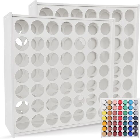 2pack Acrylic Paint Organizer 49 Holes Craft Paint Storage for for Apple Barrel, Folkart 2oz Craft Paints in Kuwait