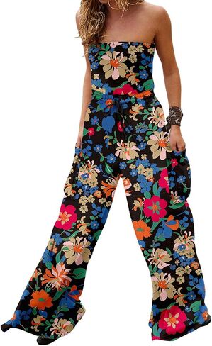 Aoang Women Overalls Jumpsuits Loose Casual Dressy Sleeveless Baggy Pants Romper Jumpers 2024 Trendy Summer Outfits in Saudi Arabia