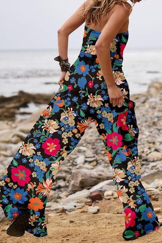 Aoang Women Overalls Jumpsuits Loose Casual Dressy Sleeveless Baggy Pants Romper Jumpers 2024 Trendy Summer Outfits in Saudi Arabia