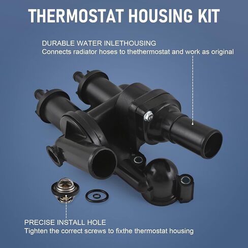 JDMSPEED Thermostat Housing Kit Assembly Compatible with Chrysler 200 2011-2014 Sebring 2008-2010 / Dodge Avenger 2008-2014 Journey 2009-2017 / Compass 2009-2017 Patriot 2013-2017 in Saudi Arabia
