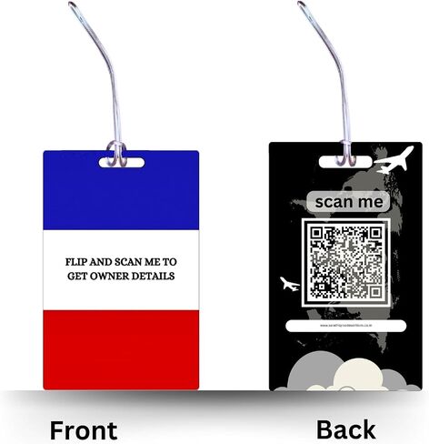 2 Smart Luggage Tags with Email Alert and Customizable Trip Details. Privacy Protected, Suitable for Every Type of Luggage Bags. (Passport) in Saudi Arabia