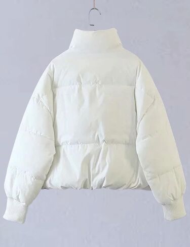 سترات نسائية منتفخة كاجوال من Unilexi معاطف شتوية ذات ياقة واقفة كبيرة الحجم ومبطنة in Kuwait