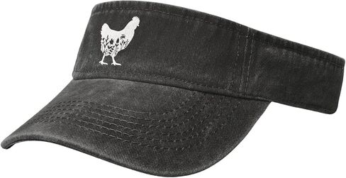 Women's Floral Chicken Sport Sun Visor Hat Adjustable Empty Top Baseball Cap for Men Women in Saudi Arabia