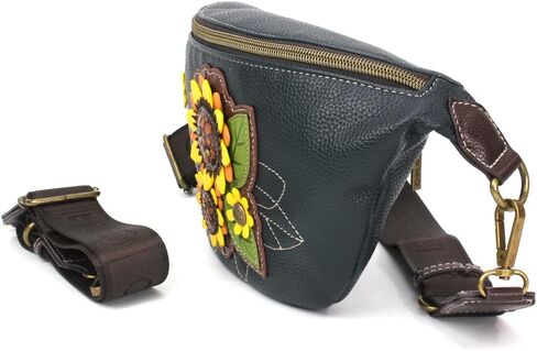 CHALA Fanny Pack Women RFID Protected Sling Purse and Waist Bag with Two Adjustable Straps - Sunflower Group - navy in Saudi Arabia