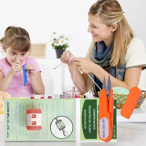 سجل حياكة البرسيم، 0.32 أونصة، مزود بمقص تطريز - غرز المسار، عداد صفوف للحياكة، أحمر سهل الرؤية، مثالي للحياكة أثناء التنقل، 3 عبوات in Saudi Arabia