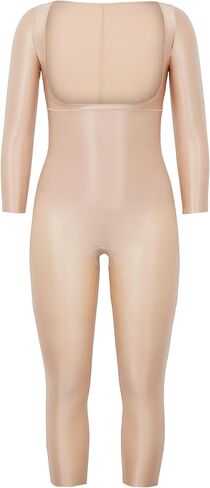 Suit Your Fancy Open-Bust 3/4 Sleeve Catsuit, 1X Large, Champagne Beige in Saudi Arabia