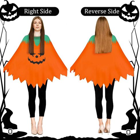 Plus Size Halloween Costumes Woman,Halloween Costumes for Women,Pumpkin Costume,Adult Halloween Costume Women Ponchos in Saudi Arabia