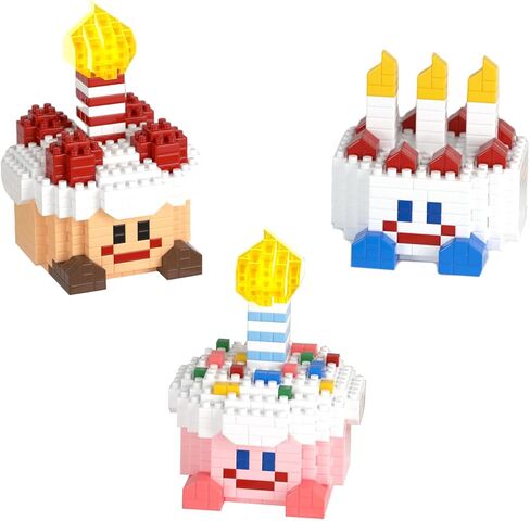 3 Set Happy Cake Party - Cute Cake Series Mini Bricks Micro Building Kit Toys, Desktop Ornaments Compatible with Nano for Kids in Saudi Arabia