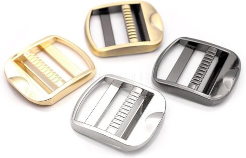 CRAFTMEMORE Strong Metal Ladder Lock Tri-Glide Tension Lock Slide Buckle Adjustable Backpack Strap 4pcs SC82 in Kuwait
