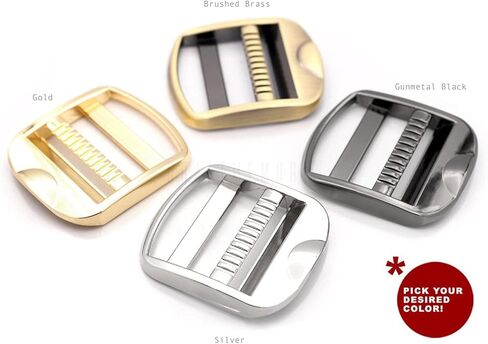 CRAFTMEMORE Strong Metal Ladder Lock Tri-Glide Tension Lock Slide Buckle Adjustable Backpack Strap 4pcs SC82 in Kuwait