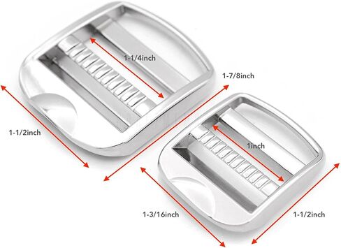 CRAFTMEMORE Strong Metal Ladder Lock Tri-Glide Tension Lock Slide Buckle Adjustable Backpack Strap 4pcs SC82 in Kuwait