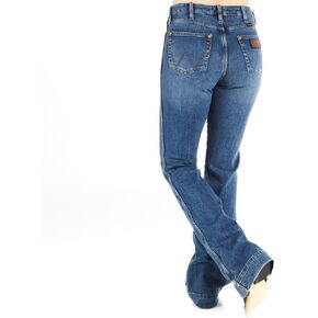 Wrangler Women's Retro High Rise Trouser Green Jean