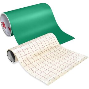 ORACAL 631 Matte Green Adhesive Craft Vinyl for Cameo, Cricut & Silhouette Including Free 12" x 24" Roll of Clear Transfer Paper (6ft x 12")