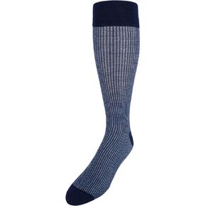 Trafalgar Men's Gerald Box Designed Mercerized Cotton Mid-Calf Socks