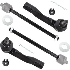 4PC Front Inner and Outer Tie Rods EV800442 ES800310 ES800309 for Lexus IS300 2001-2005, Steering Tie Rod Kit, Front Tie Rod End, Tie Rod End Kit