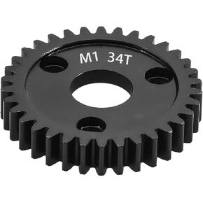 M1 Spur Gear 1.0 Metric Pitch 34-Tooth, 30T 32T 34T 36T 38T 40T 42T 44T 46T 48T 50T 52T Spur Gear Mod 1 for TRAXXAS Slayer Pro 4X4 Revo 3.3 ARRMA HPI HOBAO LOSI, Hardened Steel Upgrade Part Gear (34T)