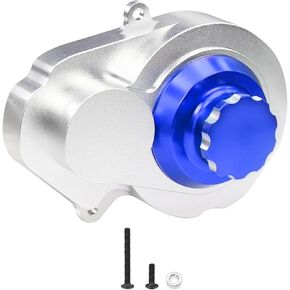 CNC Aluminum Gearbox Shell for 1/10 Slash 2WD RC Upgrades Parts Metal Transmission Case Gearbox Differential Shell (Blue)