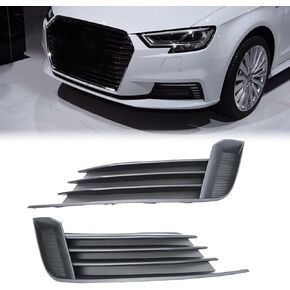 XQSMWF 1 Pair Front Left & Right Side Bumper Lower Grills Compatible with Audi A3 S3 Years 2013-2017# 8V58076829B9 8V58076819B9 AU1038141 AU1039141 Fog Light Grilles