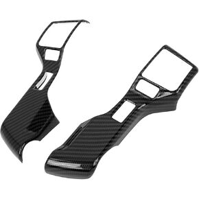Car Interior Accessories Steering Wheel Cover Trims for Toyota Tacoma 2014-2021 for Toyota Tundra Sequoia for Toyota 4runner SUV 2010-2021 Carbon Fiber Style Black Item Replacement