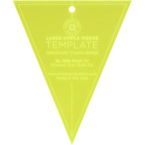 Acrylic Quilting Template Ruler, Wedge | For Use with 10" Precut Fabric Squares | Essential Patchwork Quilt Supplies for Cutting Patterns, Sewing, and DIY Blanket Making Projects