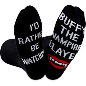 GJTIM 2 PAIRS Novelty Vampire Inspired Socks Gift For TV Show Fans