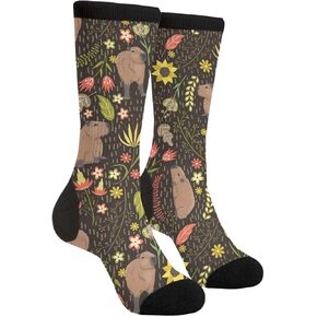 Merry Christmas Gingerbread Man Santa Claus Sugar Cane Tree Casual Funny Funky Novelty Fashion Socks For Men Women