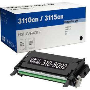 Do it Wiser Remanufactured Toner Cartridge Replacement for Dell 3110cn 3115cn 3110 3115 | 310-8092 - High Yield 8,000 Pages (Black)