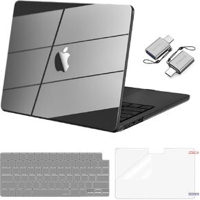 MOSISO Compatible with MacBook Air 13 inch Case 2024 2023 2022 M3 A3113 M2 A2681, Surpass Natural Beauty Plastic Hard Shell&Keyboard Cover&Screen Film&Type C for MacBook Air 13.6 inch,Crystal Midnight in Kuwait