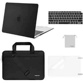 MOSISO Compatible with MacBook Air 13 inch Case 2022 2021 2020 2019 2018 Release A2337 M1 A2179 A1932 Touch ID, Plastic Hard Shell&Shoulder Bag&Keyboard Cover&Screen Protector&Pouch, Rose Quartz