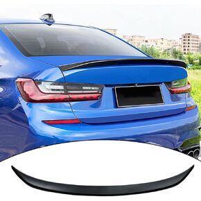 G20 Trunk Spoiler for BMW 3 Series G20 G80 M3 Sedan 2019-2023 Golssy Black Car Rear Trunk Tail Spoiler 320i 330i 330e M340i 318d 320d 330d Rear Wing Lip G20 Accessories (ABS)