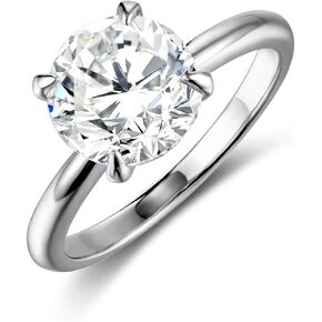 Engagement Rings for Women, 2 Carat Modissanite Sterling Silver Rings with 18K White Gold Plated and It Can be a Wedding Rings for Women or Promise Rings for Her, Anillos para Mujer in Saudi Arabia