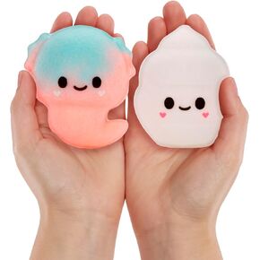 Fluffie Stuffiez Axolotl & Ice Cream Minis Collectible Feature Plush, Surprise Reveal Unboxing Soft and Squishy Tactile Play Fidget DIY
