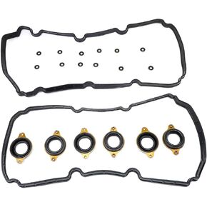 0362072 Valve Cover Gasket Set with Spark Plug Seals Compatible with Acura Mdx RDX RLX TLX Honda Accord Crosstour Odyssey Passport Pilot Ridgeline 3.0L 3.5L V6 J35Y5 J35Y6 2013 2014 2015-2021