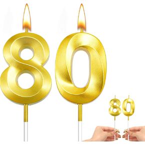 80th Birthday Candles Black Birthday Candles 80th Birthday Cake Topper Happy 80th Birthday Decorations Black Birthday Candles for Cake Dirty 80 Birthday Decorations for Her 80th Birthday Party Favors