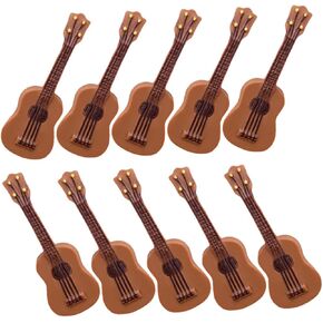 ibasenice Dollhouse Miniature Guitar - 25PCS Guitar Model Creative Mini Guitar Doll House Small Instruments Dollhouse Mini House Decor Mini Decor DIY Adorn