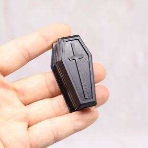 Dollhouse Miniature Coffin, Tiny Casket, Halloween Miniatures Coffin, Dollhouse Halloween Coffin, Mini Halloween, Fairy Garden Accessory, Terrarium, Diorama, Halloween and Gag Gift (2PCS)