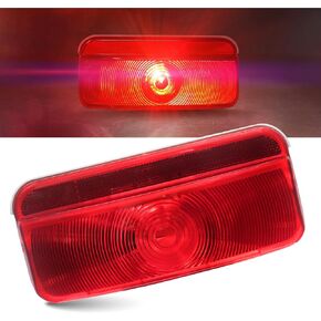 Command Electronics OEM 12V Incandescent RV & Trailer Tail Light – Made in USA – Brake Light with Built-in Reflector – White Trim – 1-Pack