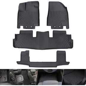 سجادات أرضية مناسبة لجميع الأحوال الجوية تناسب نيسان باثفايندر 7 مقاعد 2022 2023 2024 TPE بطانات أرضية عديمة الرائحة تناسب ملحقات باثفايندر 4 عبوات in Kuwait