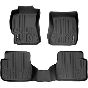 SMARTLINER Custom Fit Floor Mats 2 Row Liner Set Black for 2009-2013 Subaru Forester - All Models