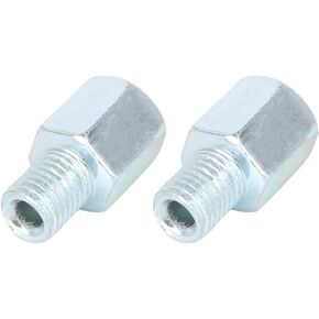 F FIERCE CYCLE 2pcs 10mm Positive to 10mm Reverse Motorcycle Rearview Mirror Adapter Bolt Screw