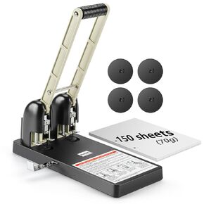 Heavy Duty 2 Hole Punch- Worklion 150 Sheets Capacity Two Holes Paper Punch Machine